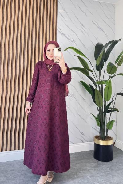 Özlem elbise  Bordo