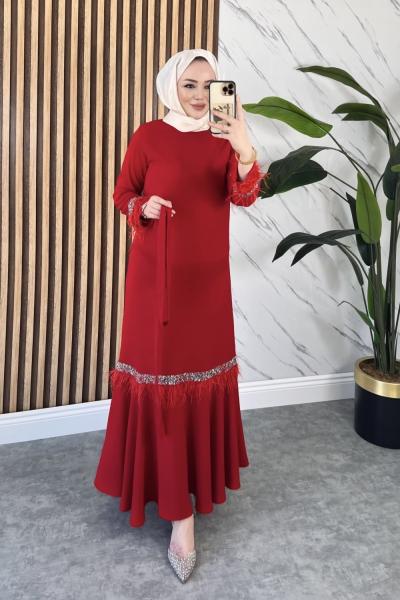 Parla elbise Kırmızı