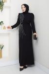 YAĞMUR TESETTÜR ABİYE Siyah