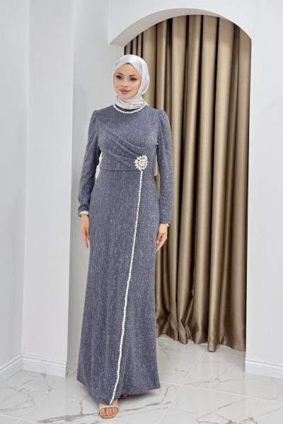 LAVİN ABİYE ELBİSE Gri