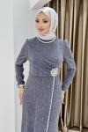 LAVİN ABİYE ELBİSE Gri
