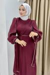Aleyna abiye elbise  Bordo