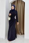 Müjde abiye elbise Lacivert