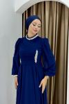 Nigar abiye elbise Lacivert