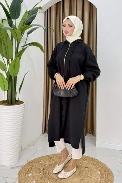 Berna fermuarlı kap Siyah