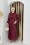 YENİ İMRE TESETTÜR ELBİSE  Bordo