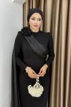 PERİ TESETTÜR ABİYE ELBİSE Siyah