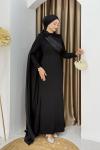 PERİ TESETTÜR ABİYE ELBİSE Siyah
