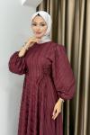 MESİA TESETTÜR ELBİSE Bordo