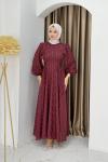 MESİA TESETTÜR ELBİSE Bordo