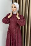 MESİA TESETTÜR ELBİSE Bordo