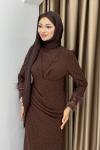 ELÇİN ABİYE ELBİSE Kahve