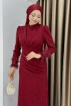 ELÇİN ABİYE ELBİSE Bordo