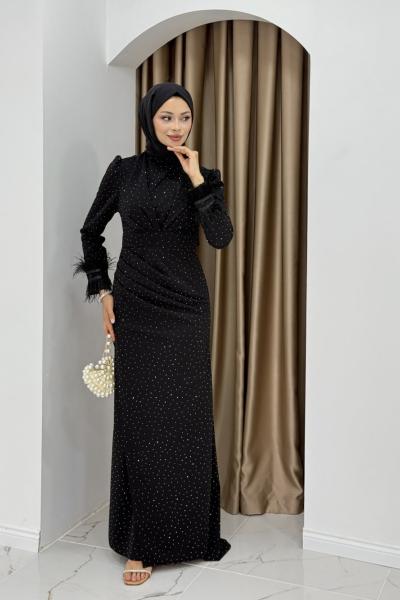 ELÇİN ABİYE ELBİSE Siyah