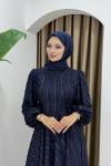 MESİA TESETTÜR ELBİSE Lacivert