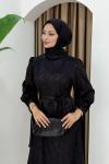 BERİL TESETTÜR ELBİSE  Siyah