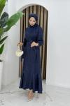 BERİL TESETTÜR ELBİSE  Lacivert