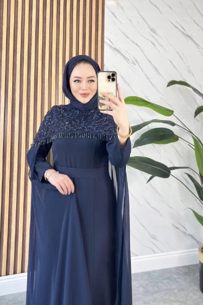 MİHRA ABİYE ELBİSE  Lacivert