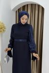 KEVSER TESETTÜR ELBİSE Lacivert