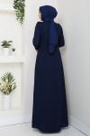 NURSEMA TESETTÜR ABİYE ELBİSE Lacivert