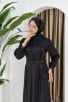 SİBEL TESETTÜR ELBİSE Siyah