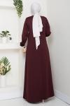 ECRİN TESETTÜR ELBİSE Bordo