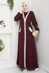 ECRİN TESETTÜR ELBİSE Bordo