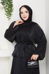 SİNEM TESETTÜR ETEKLİ TAKIM Siyah