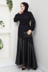 BETÜL TESETTÜR ELBİSE Siyah