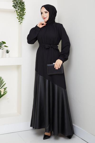 BETÜL TESETTÜR ELBİSE Siyah