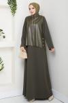 HALİSE TESETTÜR ELBİSE Yeşil