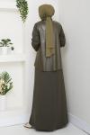 HALİSE TESETTÜR ELBİSE Yeşil