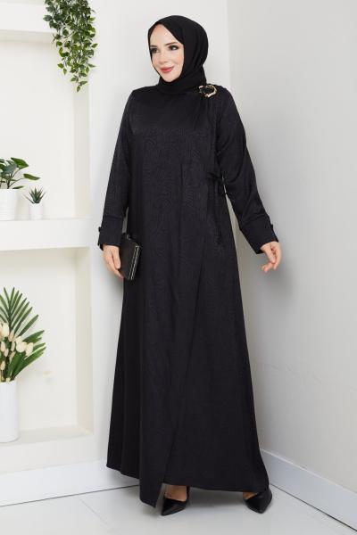 BERİVAN TESETTÜR ELBİSE Siyah