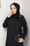 BERİVAN TESETTÜR ELBİSE Siyah