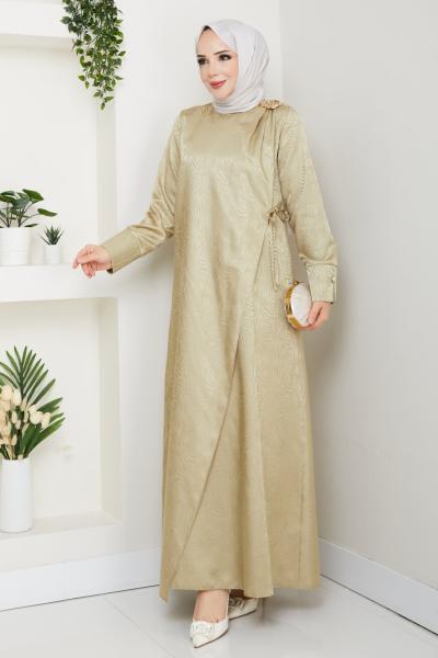 BERİVAN TESETTÜR ELBİSE Yeşil