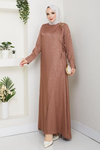 BERİVAN TESETTÜR ELBİSE SoğanKabuğu