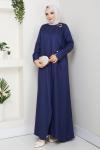 BERİVAN TESETTÜR ELBİSE Lacivert
