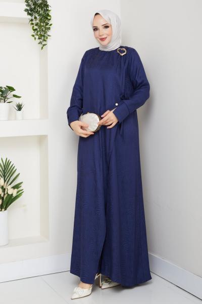 BERİVAN TESETTÜR ELBİSE Lacivert