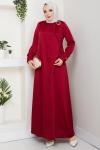 NESRİN TESETTÜR ELBİSE Kırmızı