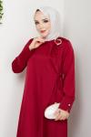 NESRİN TESETTÜR ELBİSE Kırmızı
