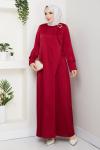 NESRİN TESETTÜR ELBİSE Kırmızı