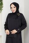 NESRİN TESETTÜR ELBİSE Siyah