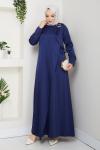 NESRİN TESETTÜR ELBİSE Lacivert