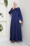 NESRİN TESETTÜR ELBİSE Lacivert