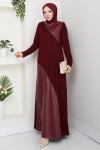 DİLBER TESETTÜR ELBİSE Bordo