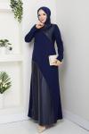 DİLBER TESETTÜR ELBİSE Lacivert