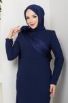 PERİ TESETTÜR ABİYE ELBİSE Lacivert