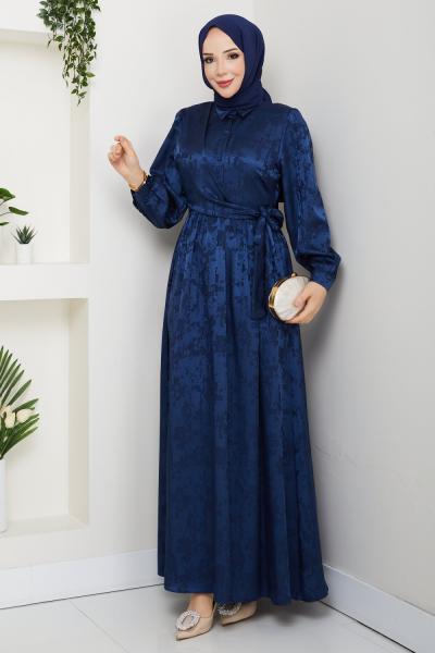 ZERRİN TESETTÜR ELBİSE Lacivert