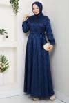 ZERRİN TESETTÜR ELBİSE Lacivert