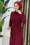 MERVE TESETTÜR ELBİSE Bordo